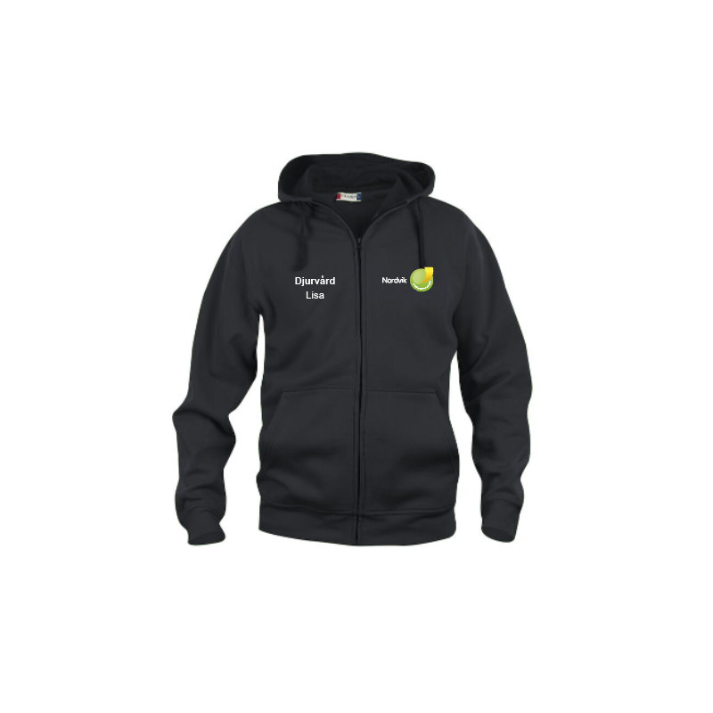 Hoodie med dragkedja